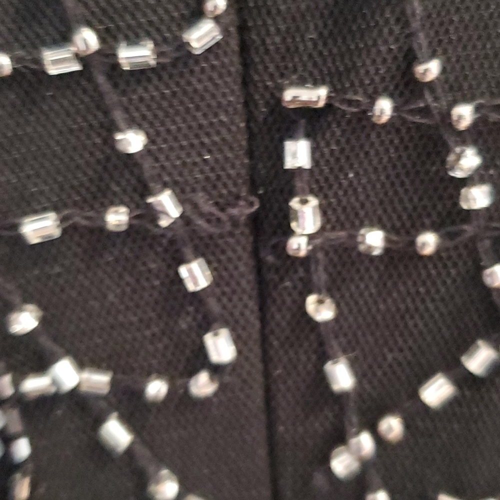 Pisarro Nights Black Vintage Maxi Beaded Sequin Gown 8 - Picture 8 of 8
